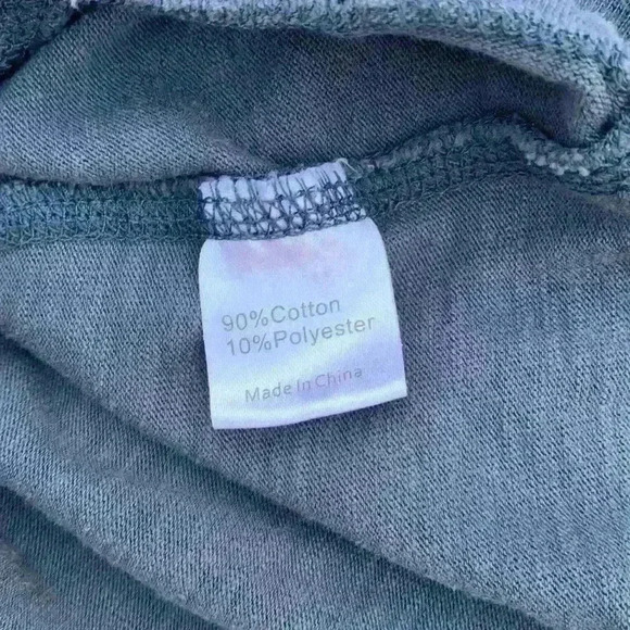 ESNTLS Blue Henly shirt sz M 3 button casual date night comfy cozy - Picture 6 of 6